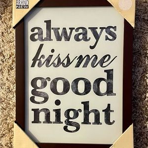 Always Kiss Me Goodnight Wall Art